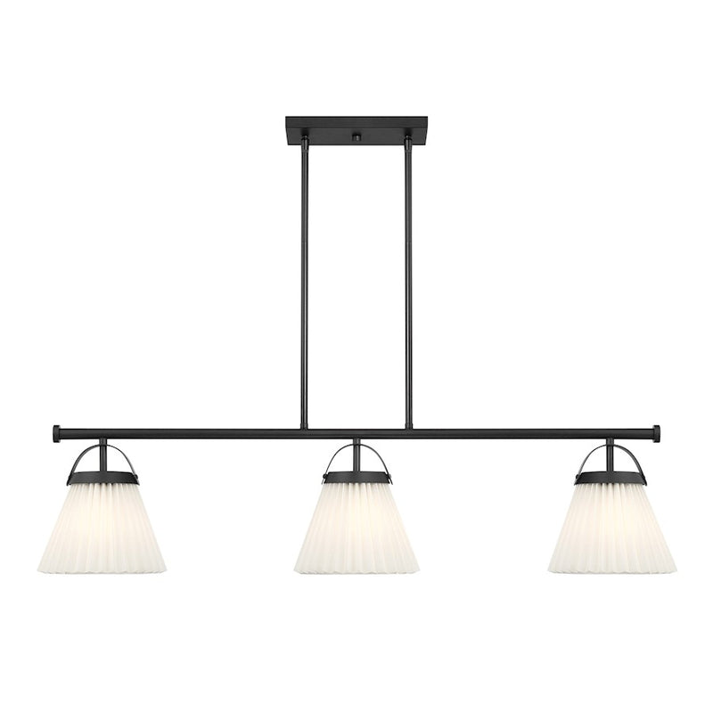 Savoy House Meridian 3Lt 8" Linear Chandelier, Black
