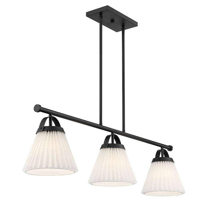 Savoy House Meridian 3Lt 8" Linear Chandelier, Black