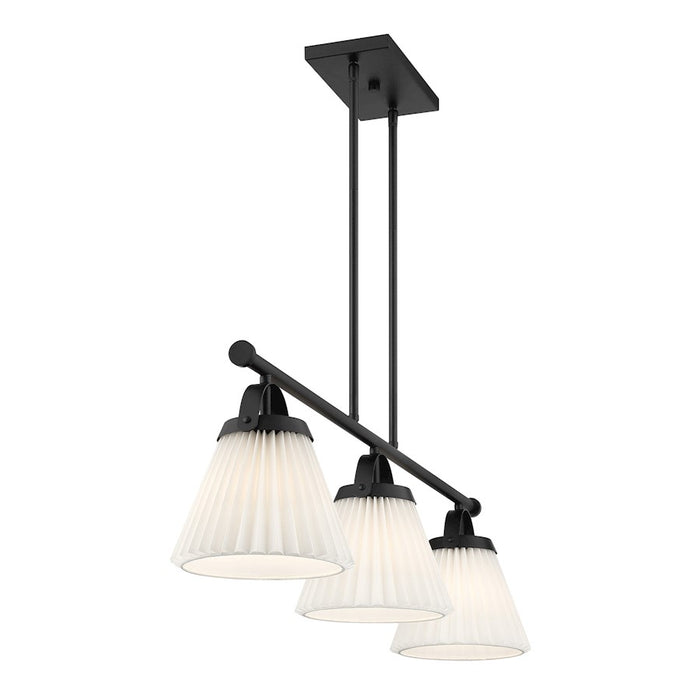 Savoy House Meridian 3Lt 8" Linear Chandelier, Black