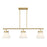 Savoy House Meridian 3Lt 8" Linear Chandelier, Natural Brass