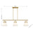 Savoy House Meridian 3Lt 8" Linear Chandelier, Natural Brass