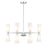 Savoy House Meridian 8Lt Chandelier, Chrome/White Fluted - M100126CH