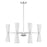 Savoy House Meridian 8Lt Chandelier, Chrome/White Fluted