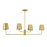 Savoy House Meridian 4Lt Linear Chandelier, Natural Brass