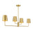 Savoy House Meridian 4Lt Linear Chandelier, Natural Brass