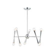 Savoy House Meridian 10Lt Chandelier, Chrome - M100128CH