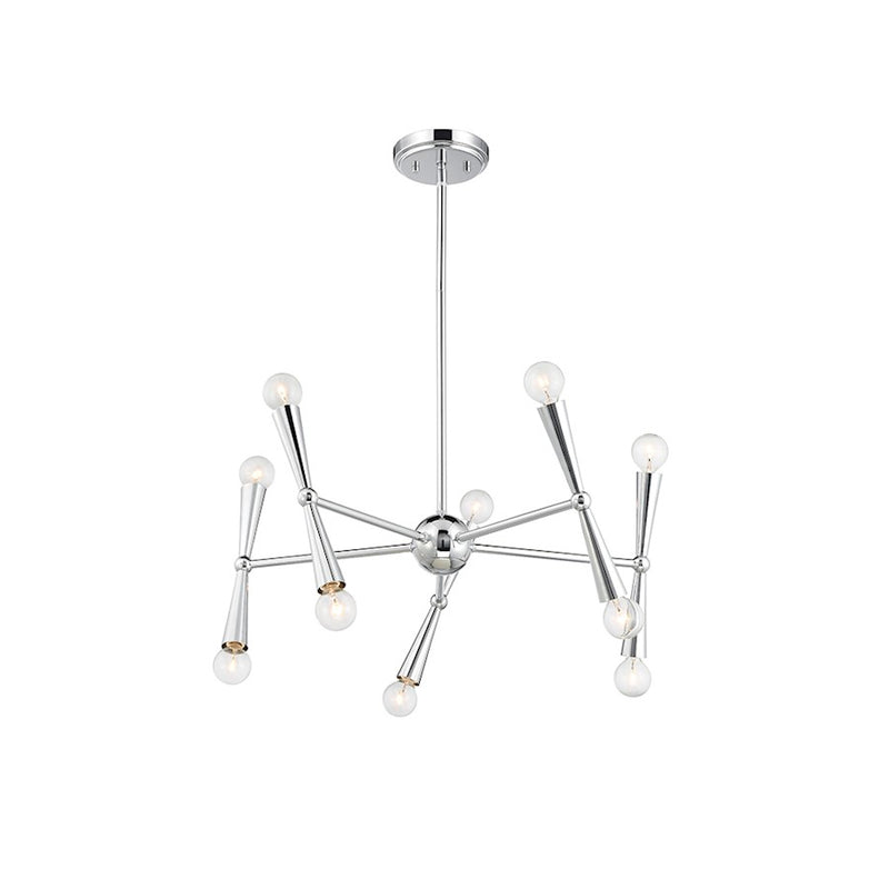 Savoy House Meridian 10Lt Chandelier, Chrome