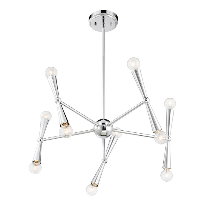 Savoy House Meridian 10Lt Chandelier, Chrome