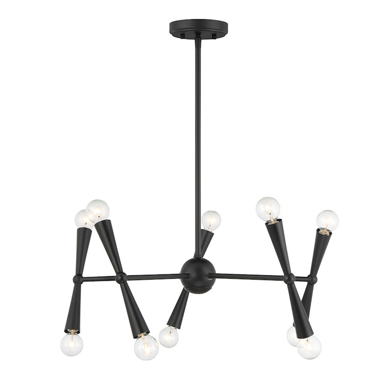 Savoy House Meridian 10Lt Chandelier, Black