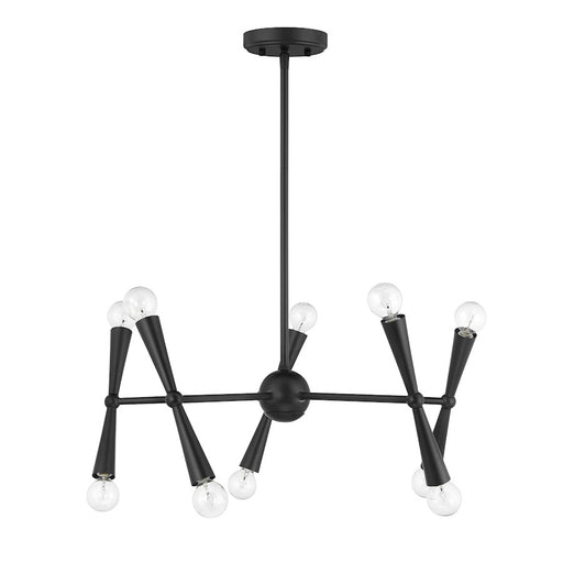 Savoy House Meridian 10Lt Chandelier, Black