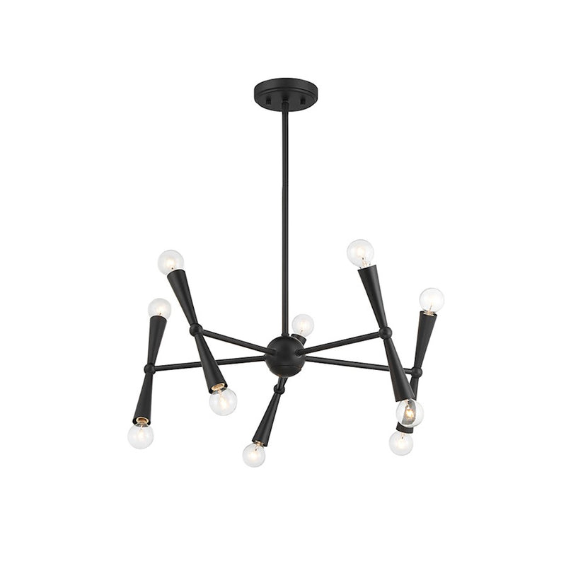 Savoy House Meridian 10Lt Chandelier, Black
