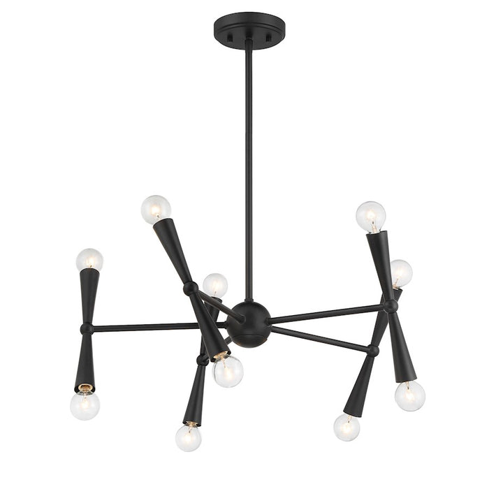 Savoy House Meridian 10Lt Chandelier, Black