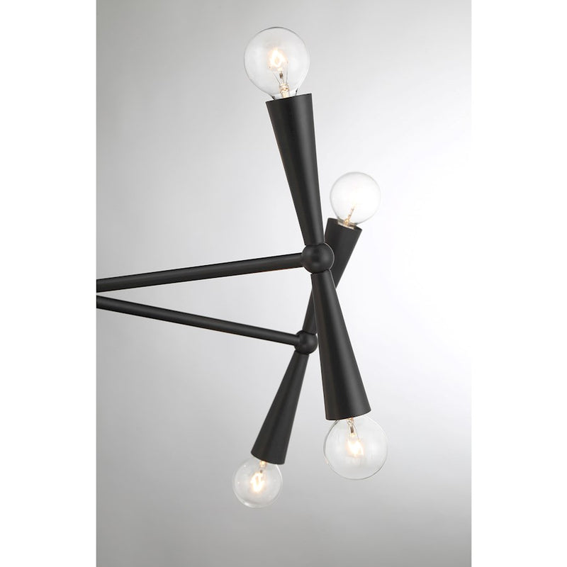 Savoy House Meridian 10Lt Chandelier, Black