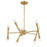 Savoy House Meridian 10Lt Chandelier, Natural Brass