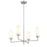 Savoy House Meridian 4Lt Chandelier, Brushed Nickel/White Opal - M100129BN