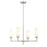 Savoy House Meridian 4Lt Chandelier, Brushed Nickel/White Opal