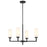 Savoy House Meridian 4Lt 26" Chandelier, Black/White Opal