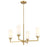 Savoy House Meridian 4Lt 26" Chandelier, Natural Brass/White Opal - M100129NB