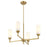 Savoy House Meridian 4Lt 26" Chandelier, Natural Brass/White Opal