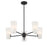 Savoy House Meridian 4Lt 30" Chandelier, Black/White Strie