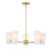 Savoy House Meridian 4Lt 30" Chandelier, Natural Brass/White Strie - M100130NB