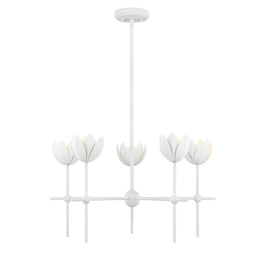 Savoy House Meridian 5Lt Chandelier, Bisque White - M100131BQW