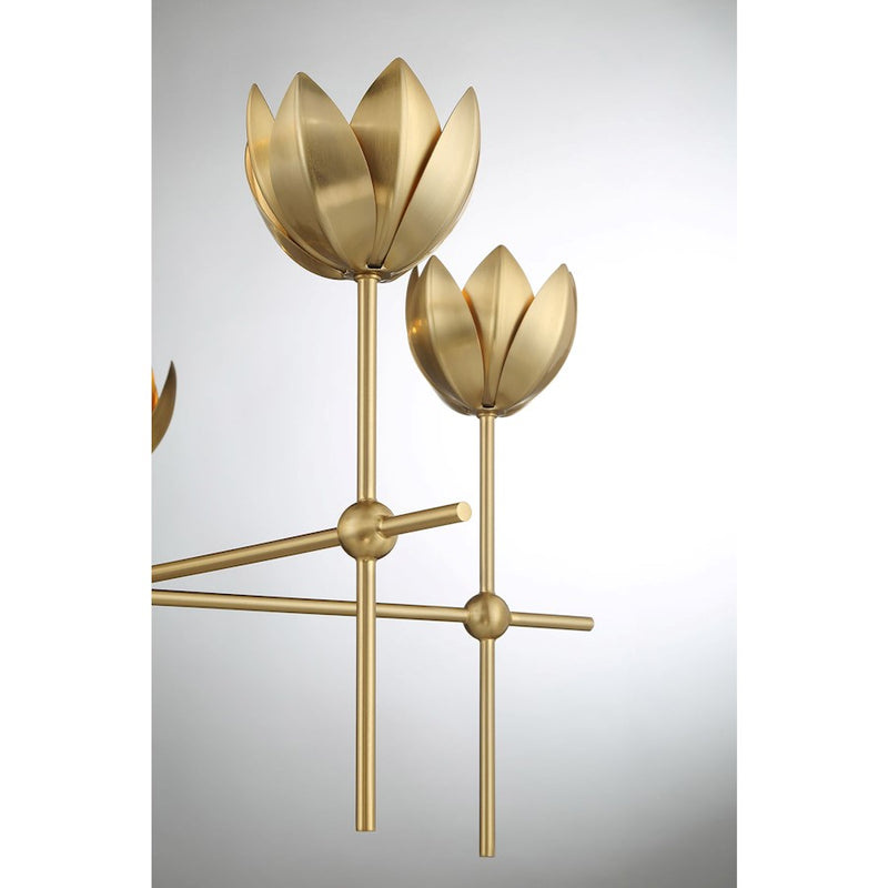 Savoy House Meridian 5Lt 26" Chandelier, Natural Brass