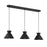 Savoy House Meridian 3Lt 9" Linear Chandelier, Black