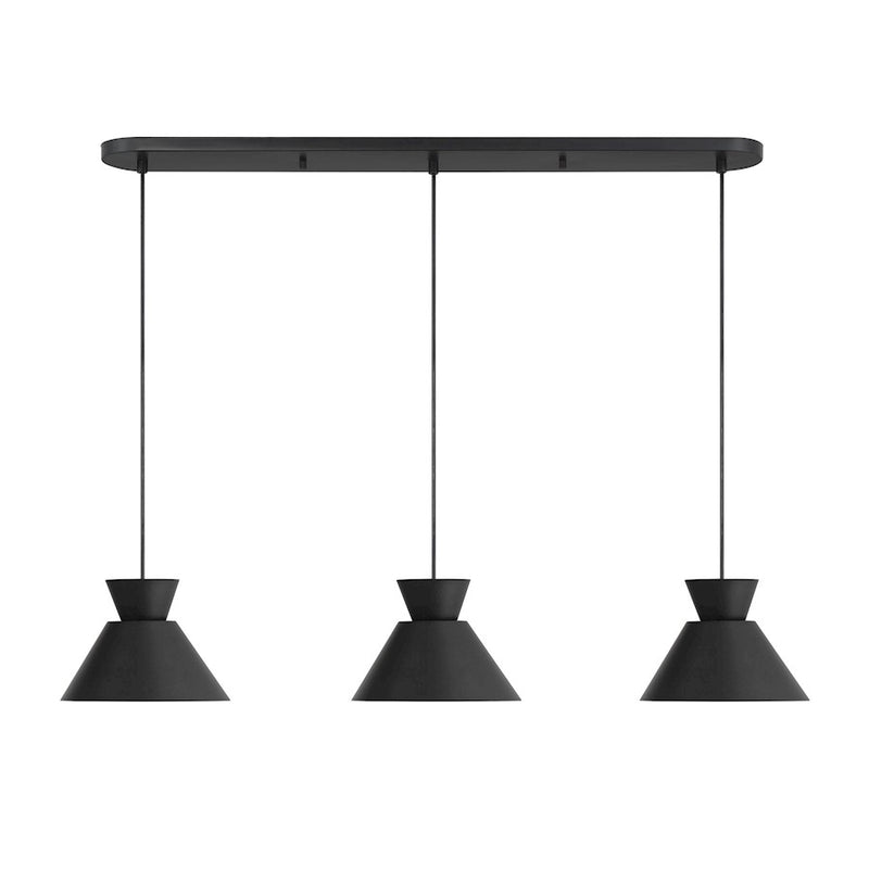 Savoy House Meridian 3Lt 9" Linear Chandelier, Black
