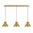 Savoy House Meridian 3Lt 9" Linear Chandelier, Natural Brass