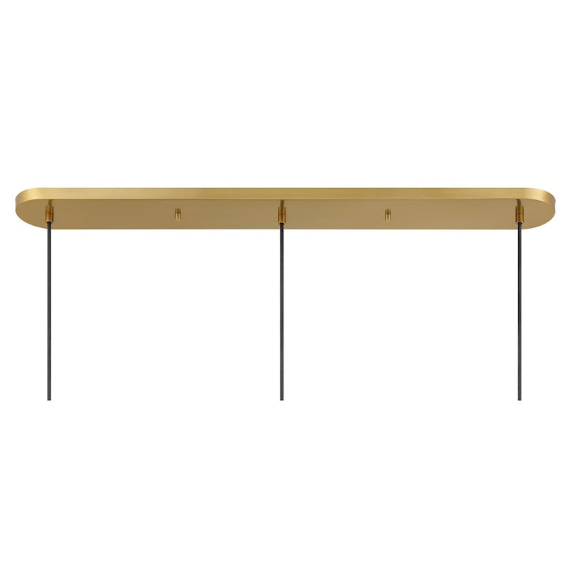 Savoy House Meridian 3Lt 9" Linear Chandelier, Natural Brass