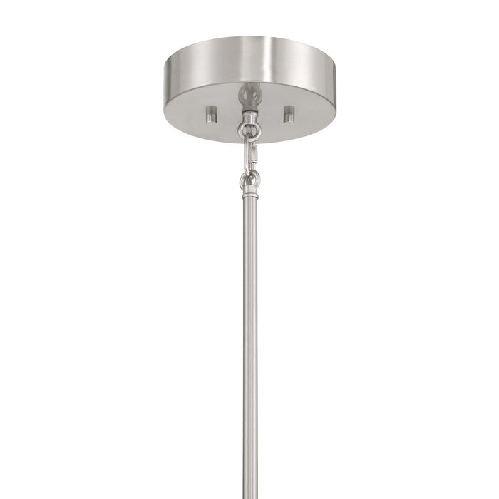 Savoy House Meridian 6Lt Chandelier, Brushed Nickel/Clear