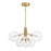 Savoy House Meridian 6Lt Chandelier, Natural Brass/Clear