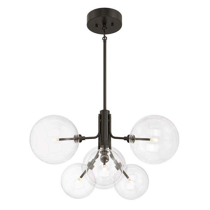 Savoy House Meridian 6Lt Chandelier, Oil Rubbed Bronze/Clear