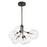 Savoy House Meridian 6Lt Chandelier, Oil Rubbed Bronze/Clear