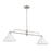 Savoy House Meridian 2Lt Chandelier, Brushed Nickel/White Opal