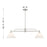 Savoy House Meridian 2Lt Chandelier, Brushed Nickel/White Opal