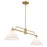 Savoy House Meridian 2Lt 10" Chandelier, Natural Brass/White Opal