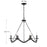 Savoy House Meridian 6Lt 28" Chandelier, Black