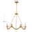 Savoy House Meridian 6Lt 28" Chandelier, Natural Brass