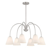 Savoy House Meridian 6Lt 30" Chandelier, Brushed Nickel - M100138BN