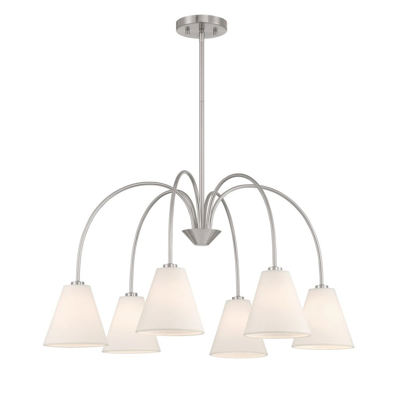 Savoy House Meridian 6Lt 30" Chandelier, Brushed Nickel