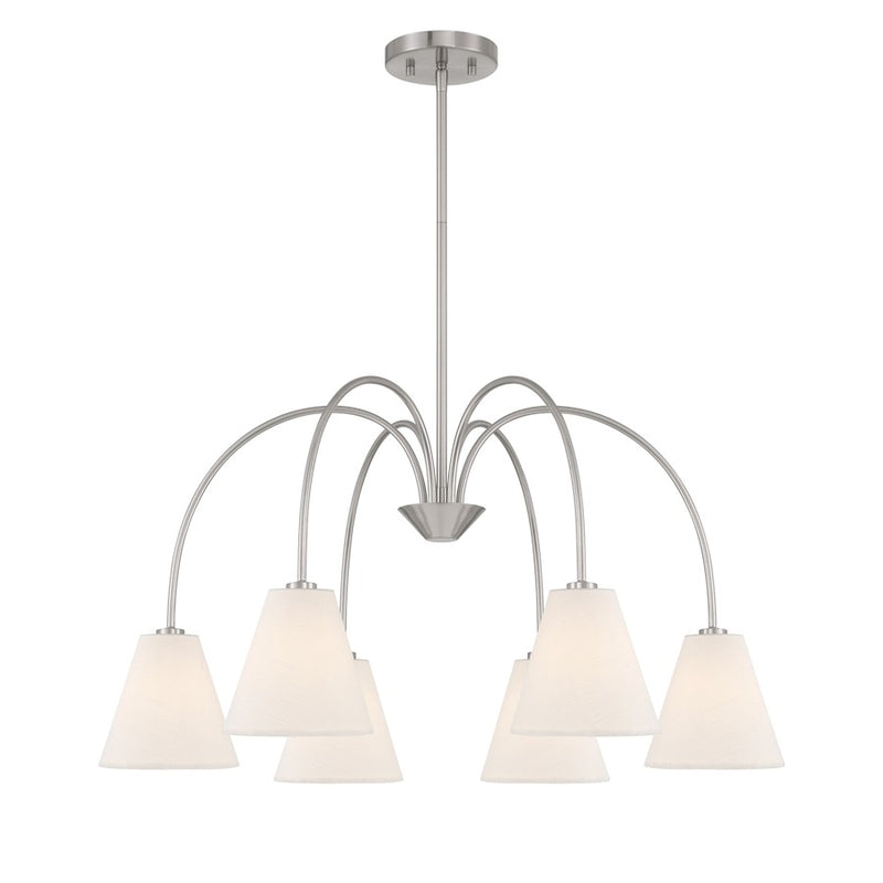 Savoy House Meridian 6Lt 30" Chandelier, Brushed Nickel