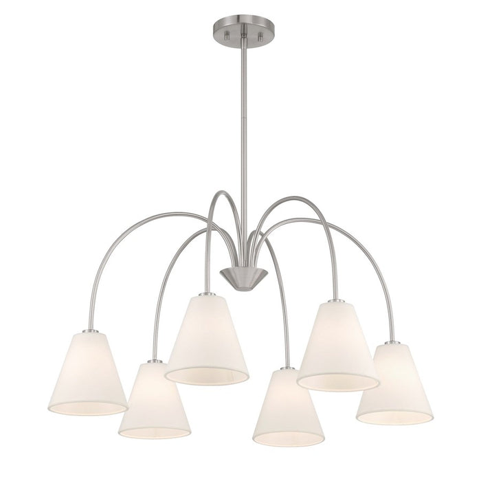 Savoy House Meridian 6Lt 30" Chandelier, Brushed Nickel