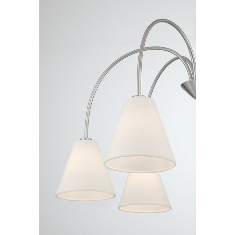 Savoy House Meridian 6Lt 30" Chandelier, Brushed Nickel