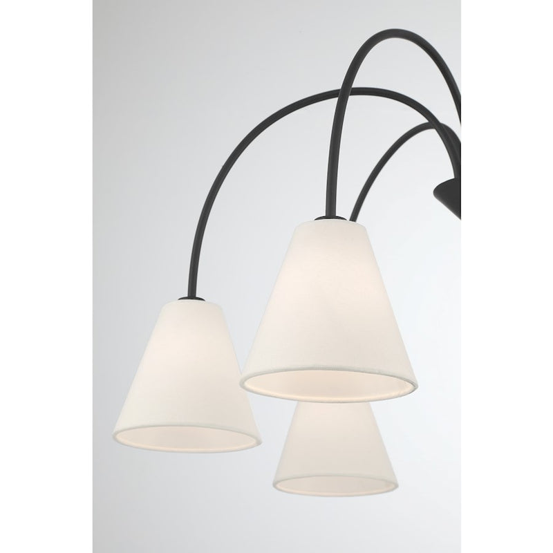 Savoy House Meridian 6Lt 30" Chandelier, Black