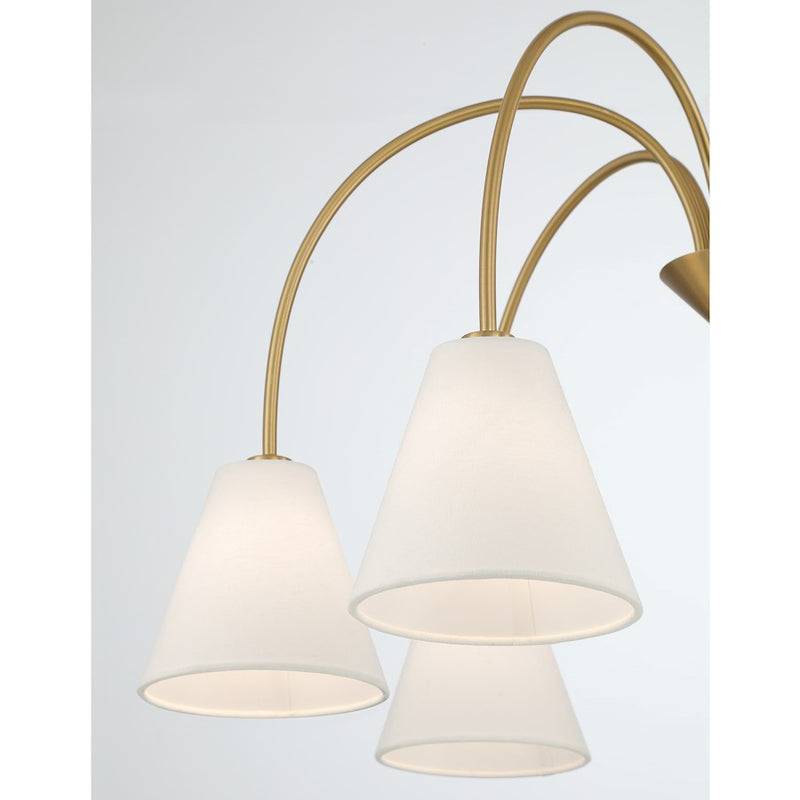 Savoy House Meridian 6Lt 30" Chandelier, Natural Brass