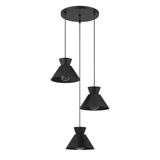 Savoy House Meridian 3Lt Multi-Point Chandelier, Black