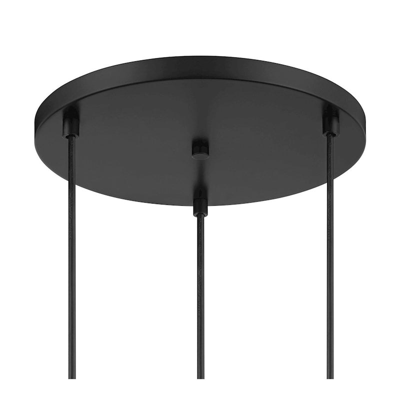 Savoy House Meridian 3Lt Multi-Point Chandelier, Black