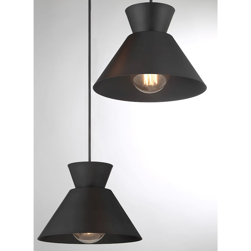 Savoy House Meridian 3Lt Multi-Point Chandelier, Black